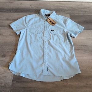 NEW NRS Guide Short Sleeve Shirt Women's XS Sterling Blue Kayak Fishing Small